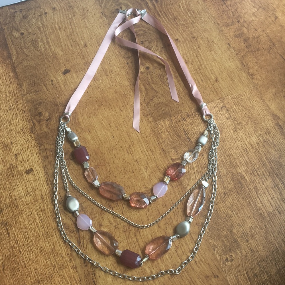 NY&Co layered gem statement necklace